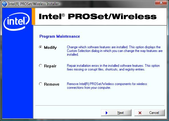 should i remove intel r network connections drivers