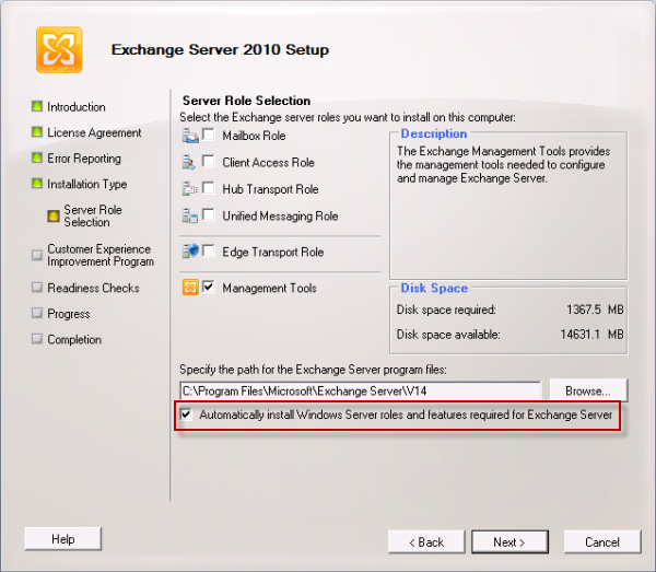 where to find adding exchange management tools to windows 10