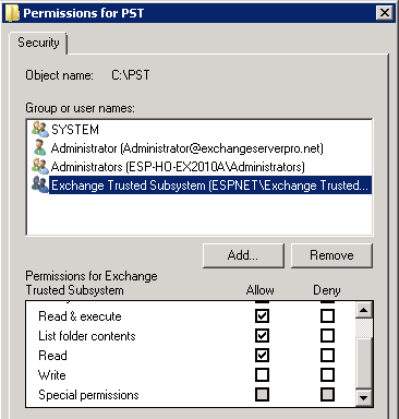 How to Import PST Files into Mailboxes with Exchange 2010 SP1