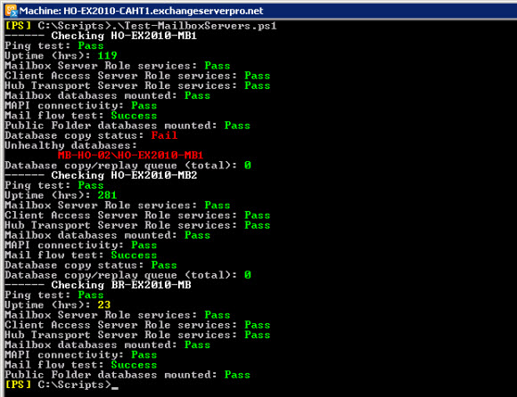 How to Health Check an Exchange 2010 Mailbox Server