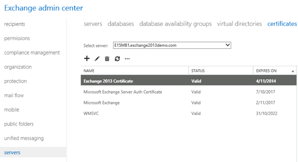 certificate to 2013 apply exchange Certificates Services to Assign Exchange SSL 2013: Exchange