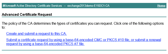 How to Issue an SSL Certificate for Exchange Server 2013 from a Private Certificate Authority