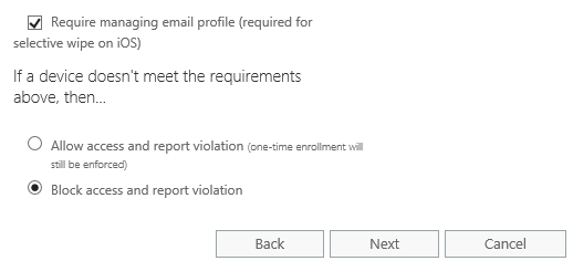 Office 365 Mobile Device Management Device Policies