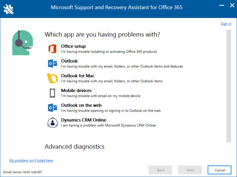 microsoft support and recovery assistant for office 365 offline download