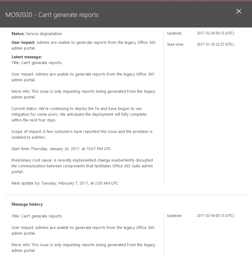 New Service Health Dashboard for Office 365 | Practical365