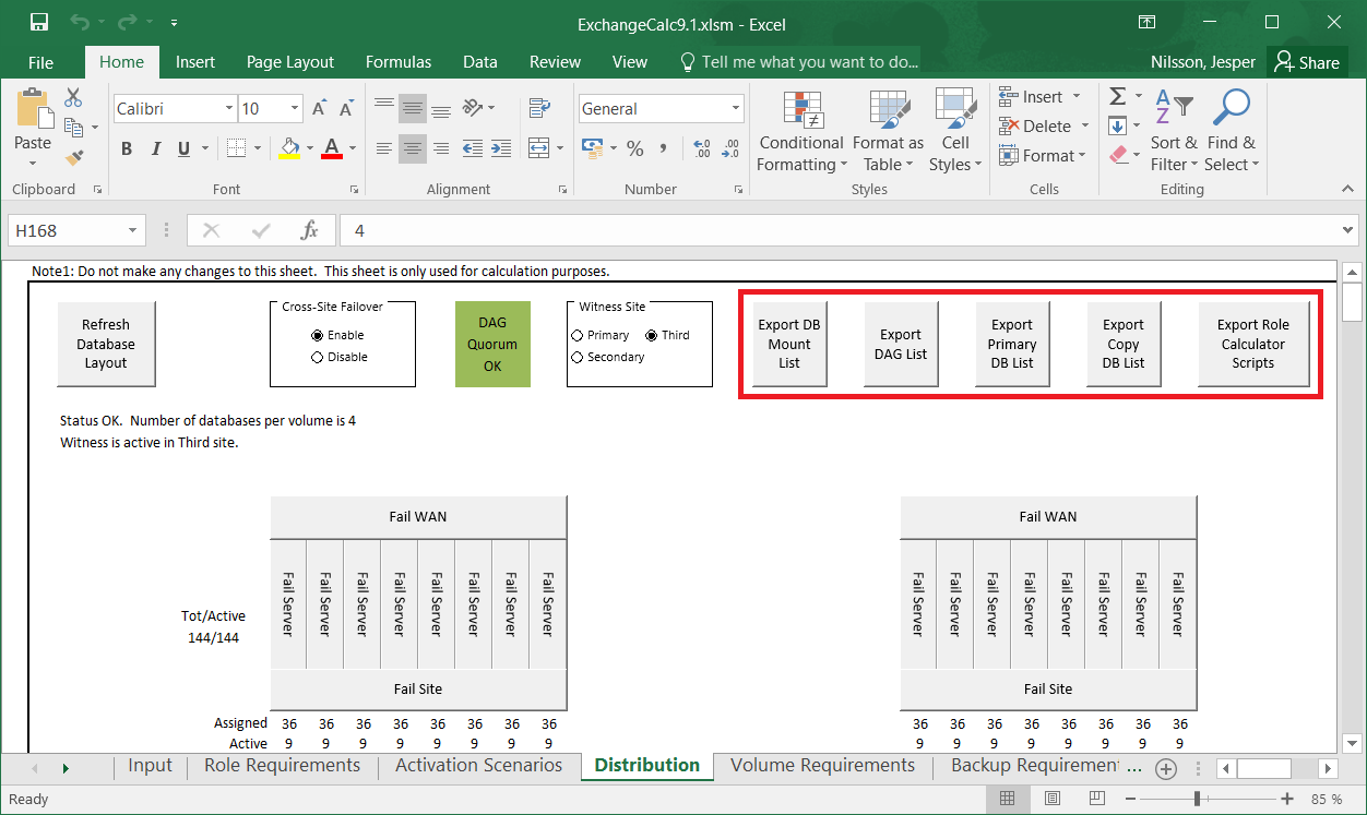 Using The Exchange Server Role Requirements Calculator