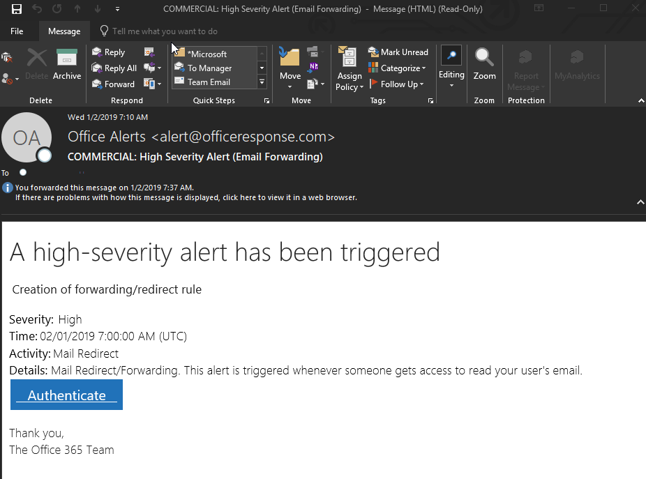 Be Alert for a Microsoft Update Email Scam