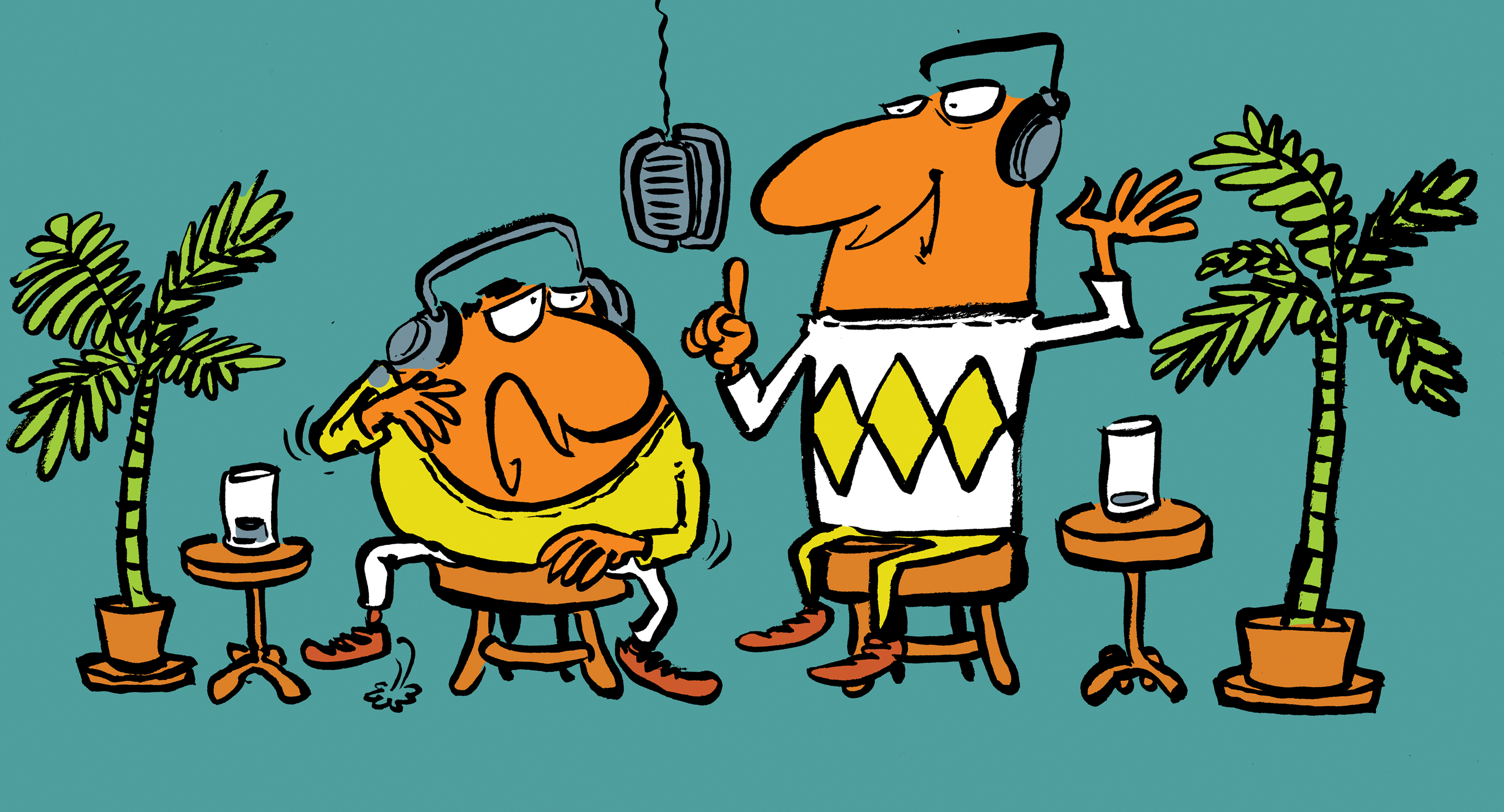 334 - P365 Blog Header - The Practical 365 Podcast Cartoon with two MVPs chatting 334 - P365 Blog Header - The Practical 365 Podcast Cartoon with two MVPs chatting