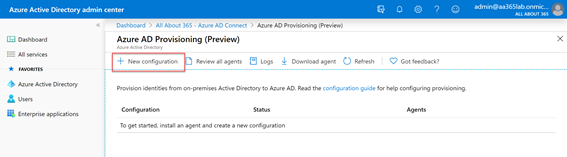 Azure AD Provisioning (Preview) New Configuration