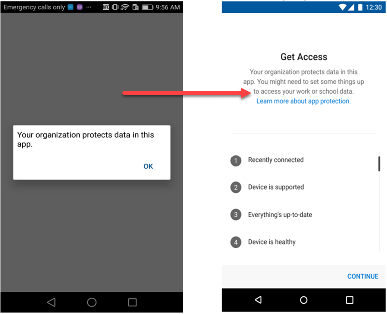 App Protection Policies changes