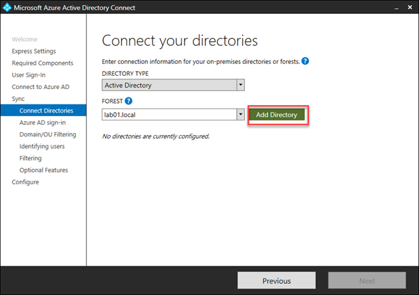 Azure Add Directory