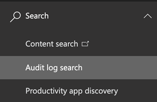 Audit log search